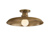 Titan Semi-Flush Mount 16", Patina Brass