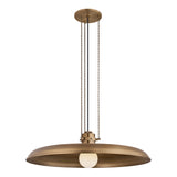 Titan Extra Large Pendant 32", Patina Brass