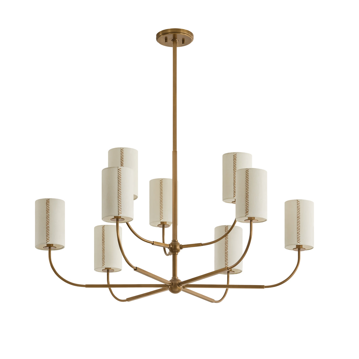 Hansel Two-Tier Chandelier 42", Patina Brass