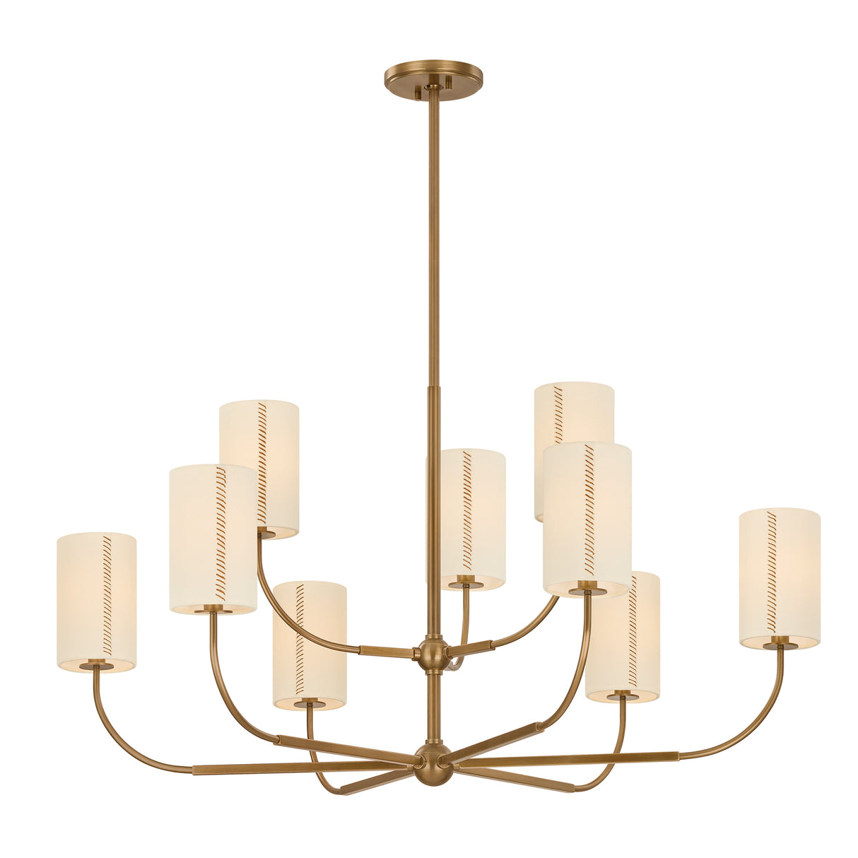Hansel Two-Tier Chandelier 42", Patina Brass