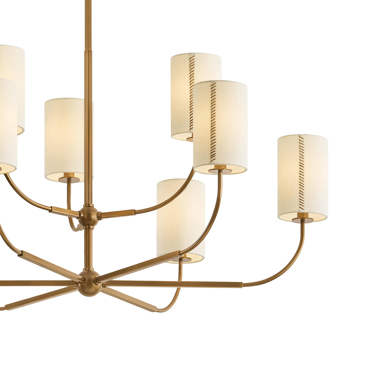 Hansel Two-Tier Chandelier 42", Patina Brass