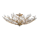 Esme Semi-Flush 22", Soft Brass and Clear Glass