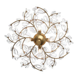 Esme Semi-Flush 22", Soft Brass and Clear Glass