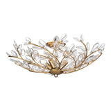 Esme Semi-Flush 22", Soft Brass and Clear Glass