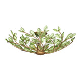 Esme Semi-Flush 22", Soft Brass and Green Glass