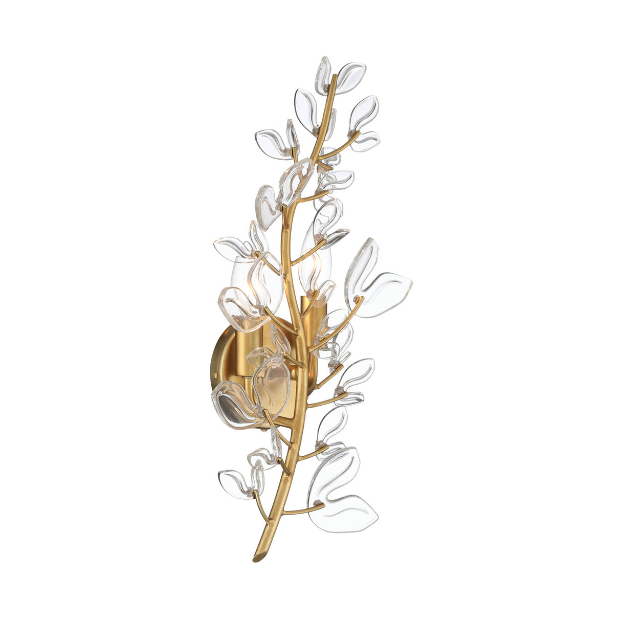 Esme Wall Sconce 19", Soft Brass and Clear Glass