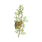Esme Wall Sconce 19", Soft Brass and Green Glass