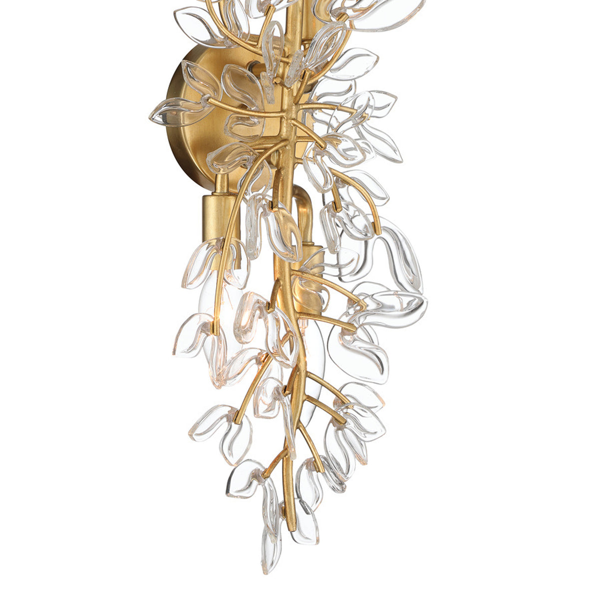 Esme Wall Sconce 24", Soft Brass and Clear Glass