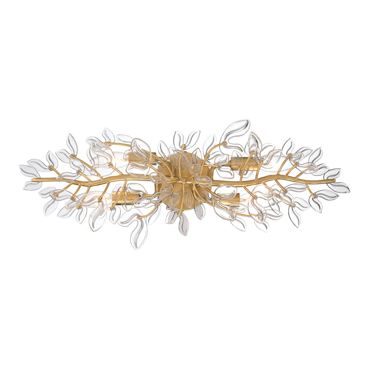 Esme Wall Sconce 24", Soft Brass and Clear Glass