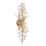 Esme Wall Sconce 24", Soft Brass and Clear Glass