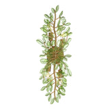 Esme Wall Sconce 24", Soft Brass and Green Glass