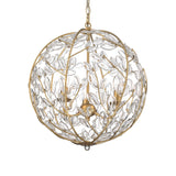 Esme Pendant 17", Soft Brass and Clear Glass