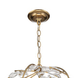 Esme Pendant 17", Soft Brass and Clear Glass