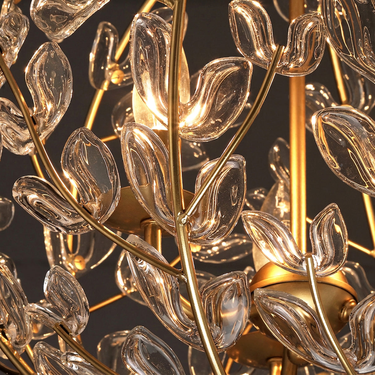 Esme Pendant 21", Soft Brass and Clear Glass
