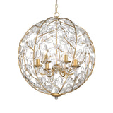 Esme Pendant 21", Soft Brass and Clear Glass