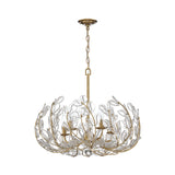 Esme Chandelier 24", Soft Brass and Clear Glass