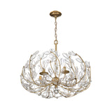 Esme Chandelier 24", Soft Brass and Clear Glass