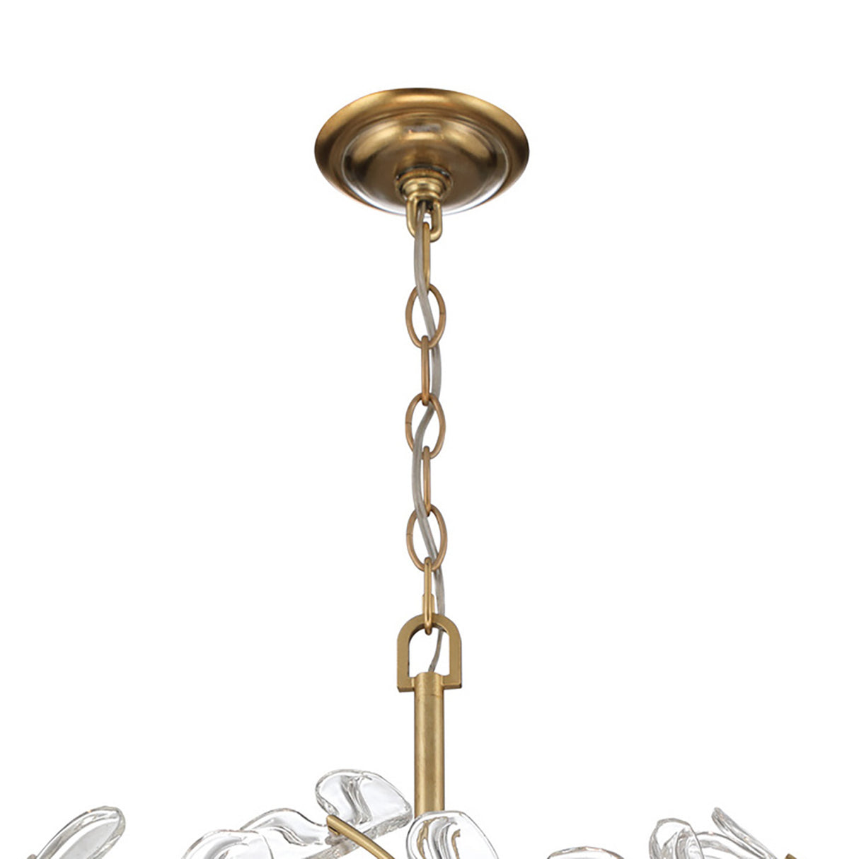 Esme Chandelier 24", Soft Brass and Clear Glass