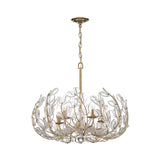 Esme Chandelier 24", Soft Brass and Clear Glass