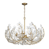 Esme Chandelier 29", Soft Brass and Clear Glass