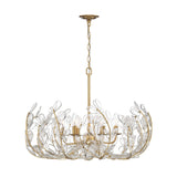 Esme Chandelier 29", Soft Brass and Clear Glass