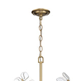 Esme Chandelier 29", Soft Brass and Clear Glass