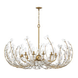 Esme Chandelier 42", Soft Brass and Clear Glass