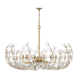 Esme Chandelier 42", Soft Brass and Clear Glass