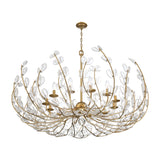Esme Chandelier 42", Soft Brass and Clear Glass