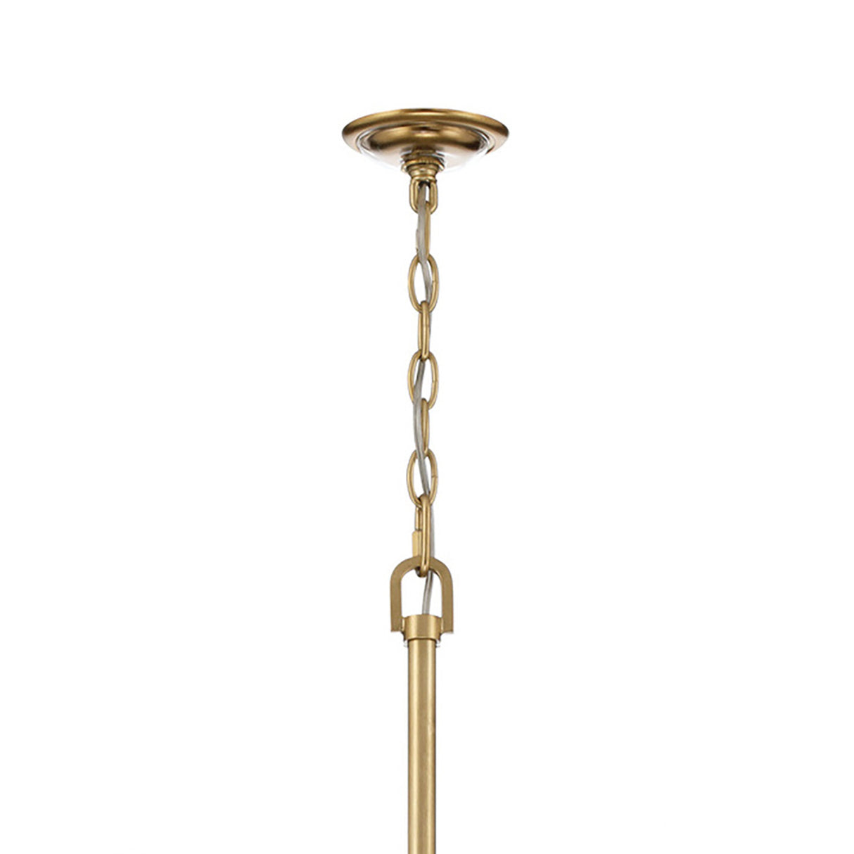 Esme Chandelier 42", Soft Brass and Clear Glass