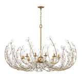 Esme Chandelier 42", Soft Brass and Clear Glass