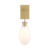 Geneva Wall Sconce 19", Brass and Ombre Frosted Glass