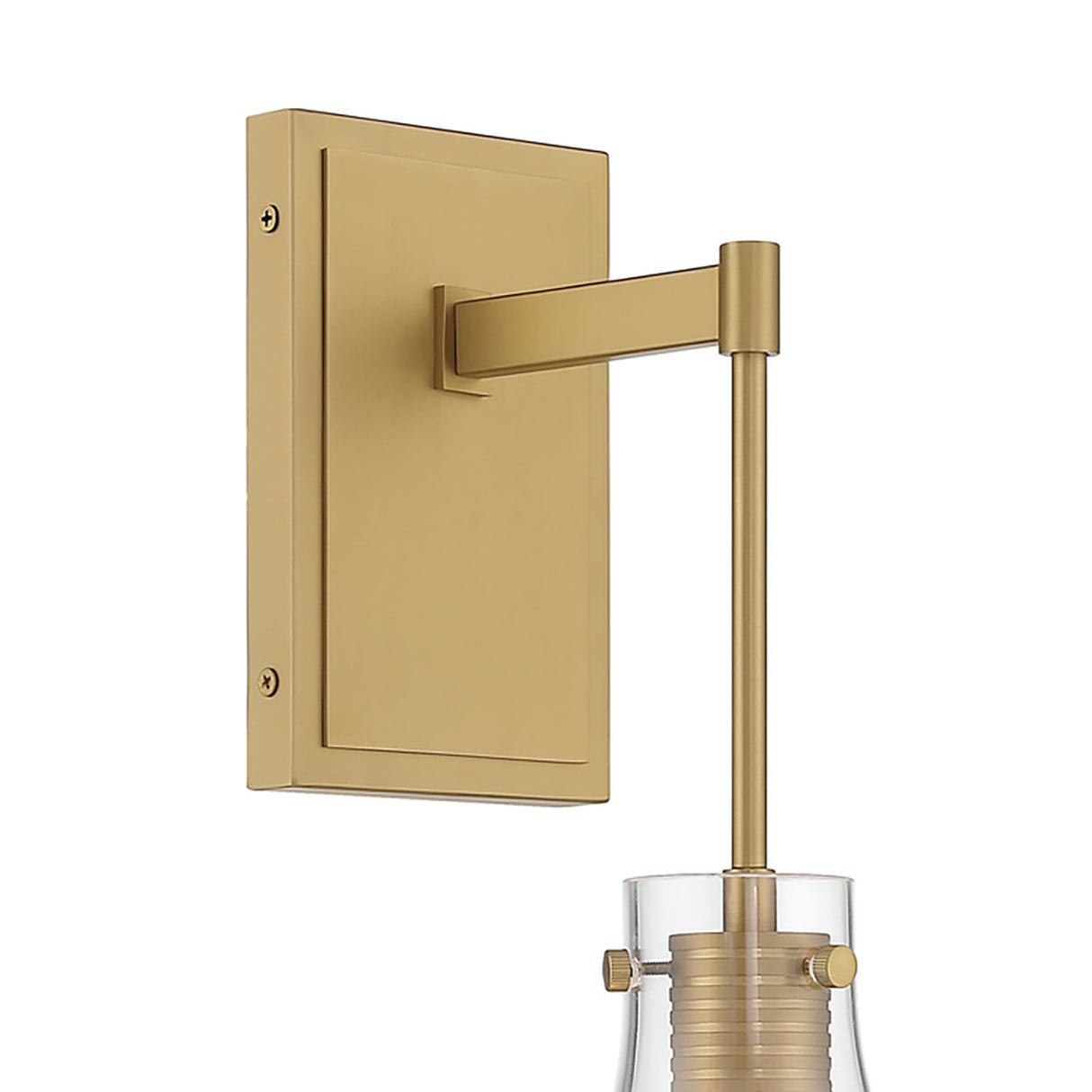 Geneva Wall Sconce 19", Brass and Ombre Frosted Glass