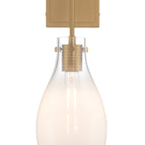 Geneva Wall Sconce 19", Brass and Ombre Frosted Glass