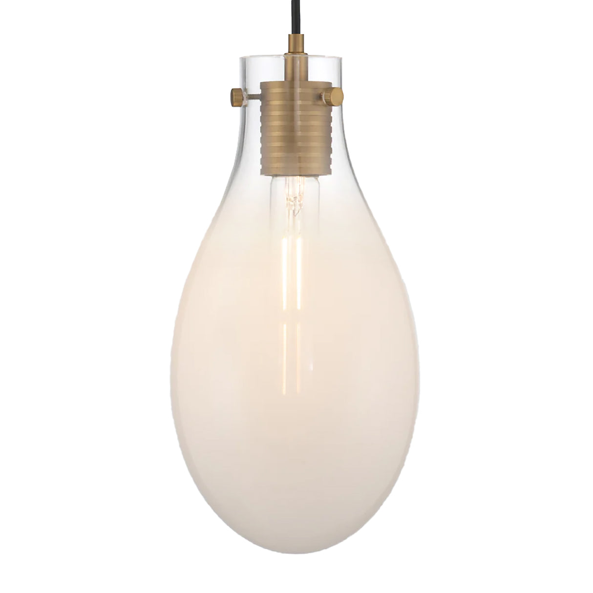 Geneva 5 LED Pendant, Brass and Ombre Frosted Glass