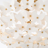 Nabi Semi-Flush 17", Brass and White