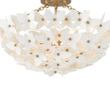 Nabi Semi-Flush 17", Brass and White