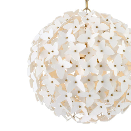 Nabi Pendant 22", Brass and White