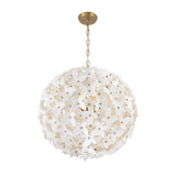 Nabi Pendant 22", Brass and White
