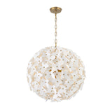 Nabi Pendant 22", Brass and White