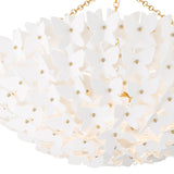 Nabi Chandelier 28", Brass and White