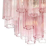 Grace Semi-Flush 18", Brass with Blush Glass