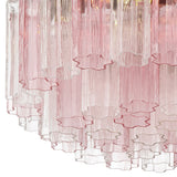 Grace Flush Mount 22", Brass with Blush Glass