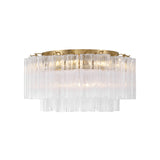 Grace Flush Mount 22", Brass with Clear Glass