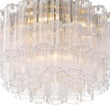 Grace Flush Mount 22", Brass with Clear Glass