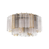 Grace Flush Mount 22", Brass with Gilded Fog Glass