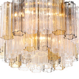Grace Flush Mount 22", Brass with Gilded Fog Glass