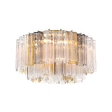 Grace Flush Mount 22", Brass with Gilded Fog Glass