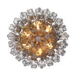 Grace Flush Mount 22", Brass with Smoke Glass