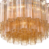 Grace Flush Mount 22", Brass with Topaz Glass